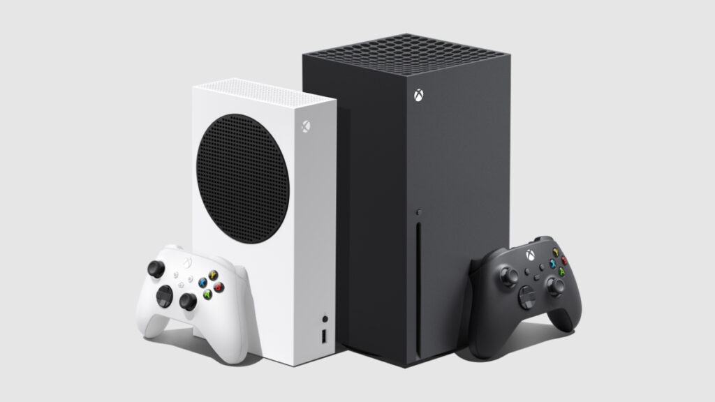 Imagem dos consoles Xbox Series S e Xbox Series X