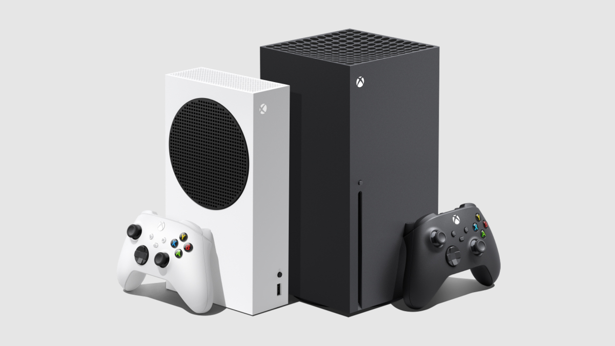 Imagem dos consoles Xbox Series S e Xbox Series X