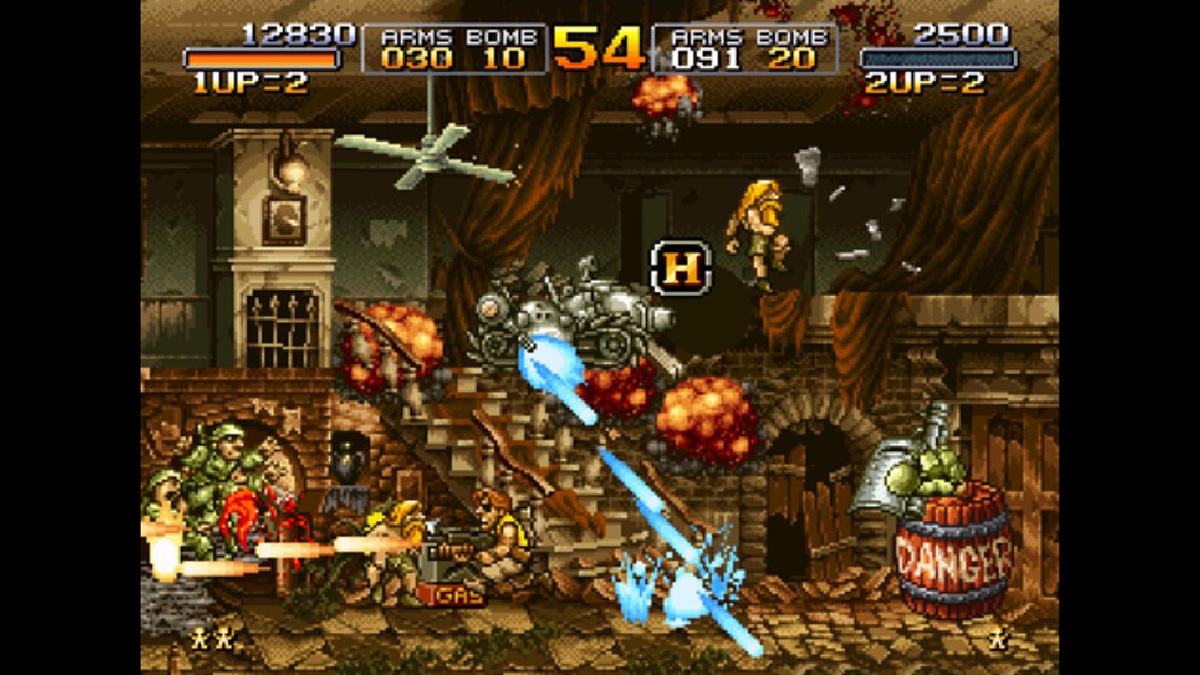 Imagem do jogo Metal Slug, popular game do gênero run-and-gun