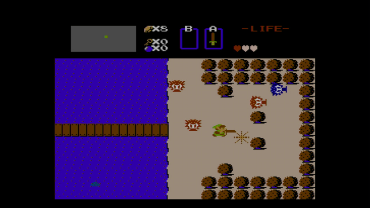 Imagem do jogo The Legend of Zelda, do NES